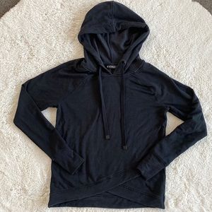 ❤️ Athleta Pullover Hoodie Fleece Washed Black Size Small